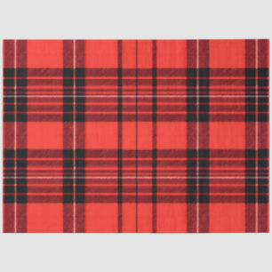 Tartan Plaid Red Traditional Modern Collection Tissue Paper