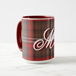 Tartan Plaid Red Traditional Trendy Collection Mug