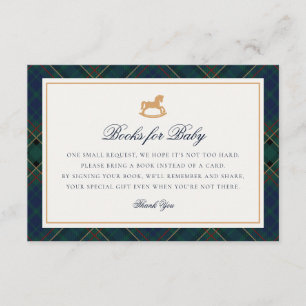 Tartan Plaid Rocking Horse Books for Baby Card