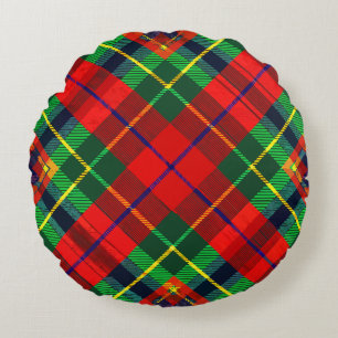 Tartan Plaid Round Pillow