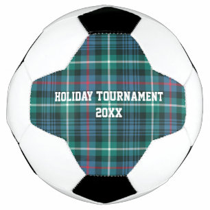 Tartan Plaid Soccer Tournament Souvenir Holiday Ball