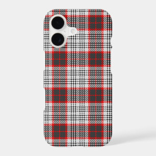 Tartan Plaid Ville d'Édimbourg Gris Noir Rouge