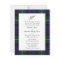 Tartan Plaid Wedding Invitation