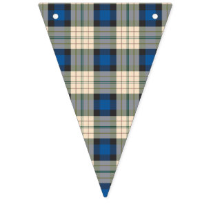 Tartan plaids pattern - traditional blue beige bunting flags