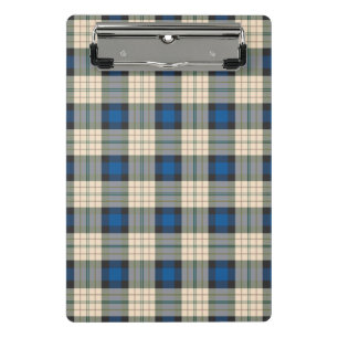 Tartan plaids pattern - traditional blue beige mini clipboard