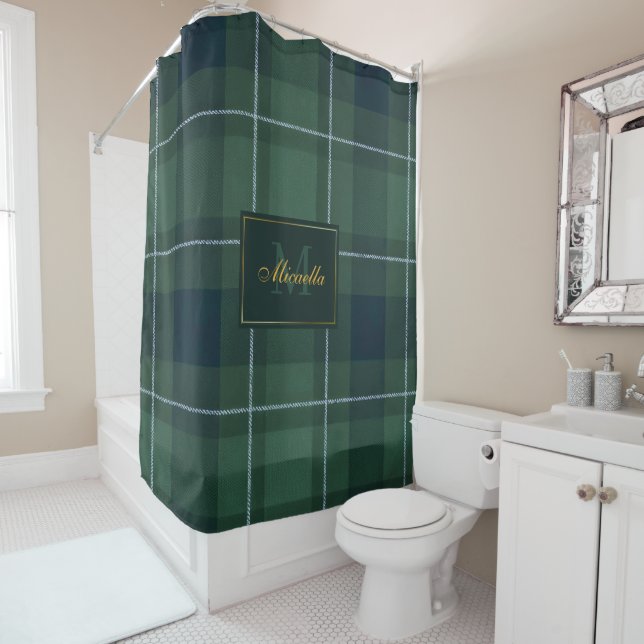 Tartan Polo Plaid Vintage Monogram Dark Green (In Situ)