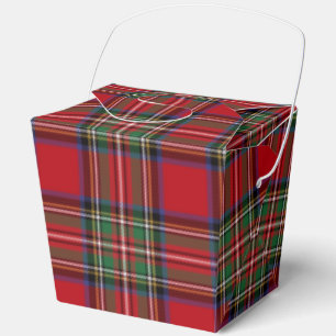 Tartan Red Green Check Stewart Plaid Favor Box
