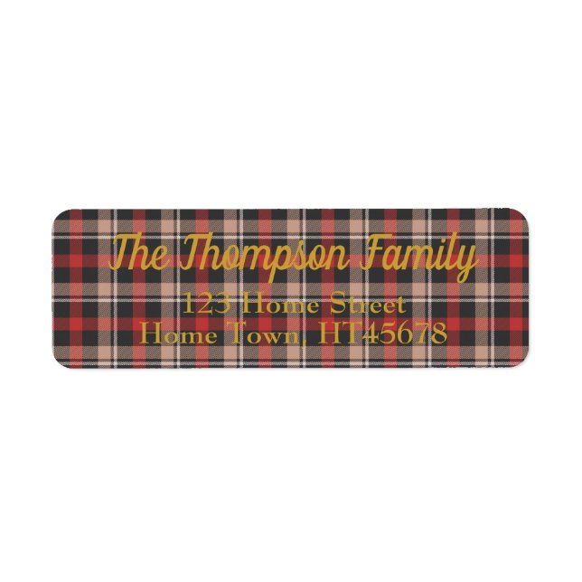 Tartan Return Address (Front)