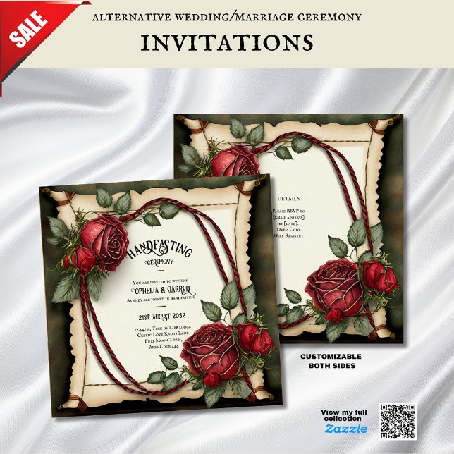 TARTAN RIBBON HANDFASTING CEREMONY INVITATIONS (Creator Uploaded)