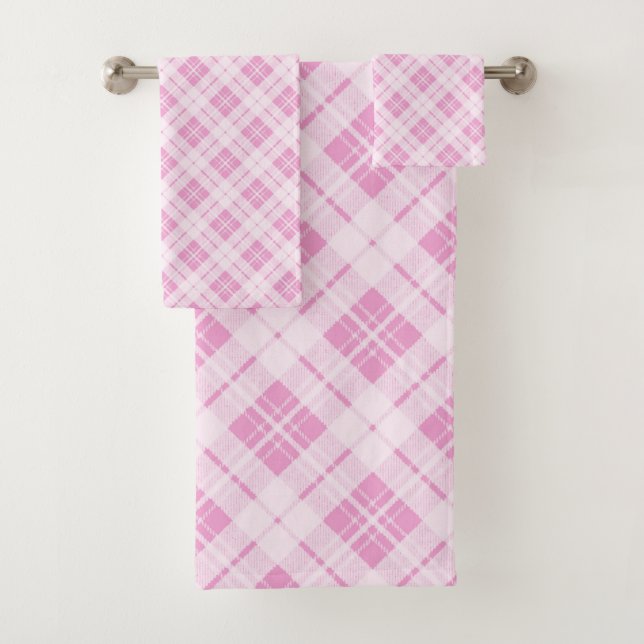 Tartan rose clair vacances de Noël motif (En situation)
