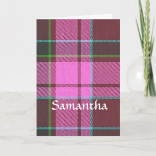 Tartan rose moderne personnalisé