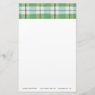Tartan rustique   Papeterie personnalisée