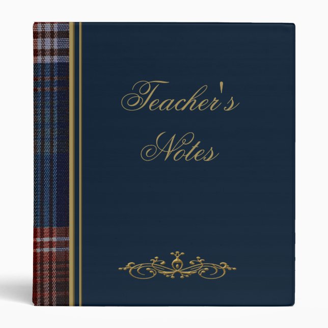 Tartan School Binder – Green, Red & Blue (Front)