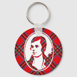 Tartan Scotland's Bard Robbie Burns Keychain
