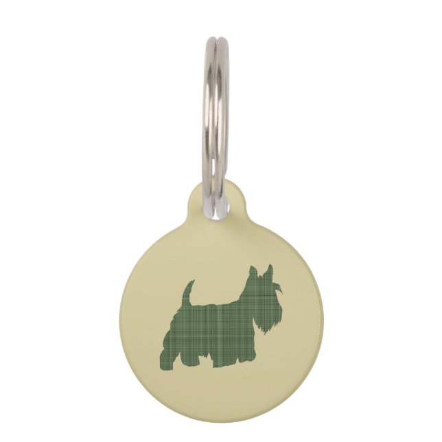 Tartan Scottie Pet Tag (Front)