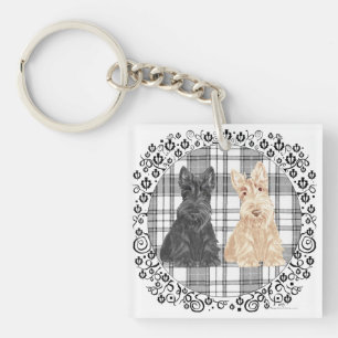 Tartan Scotties Keychain