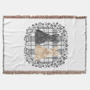 Tartan Scotties Throw Blanket
