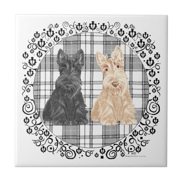 Tartan Scotties Tile (Front)