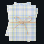 Tartan -Sky Blue-Sage Green-Extra Light Ivory Wrapping Paper Sheet<br><div class="desc">Tartan plaid in soft shades of sky blue,  sage green and extra light ivory. Can be used for any occasions and is age neutral.</div>