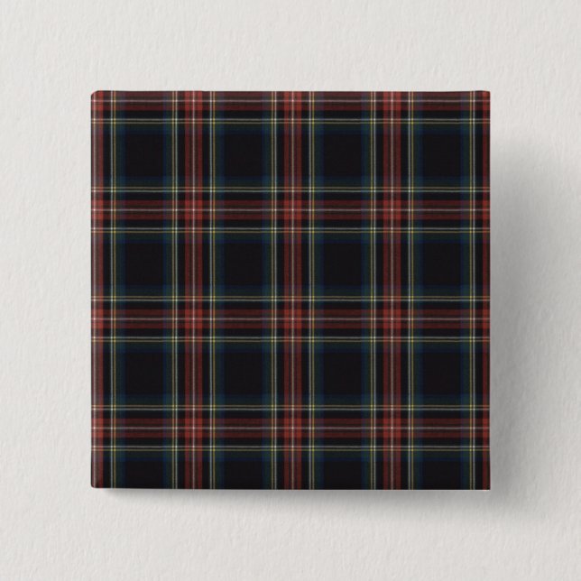 Tartan Square Button (Front)