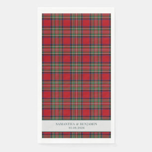 Tartan Stewart Plaid Custom Wedding Napkin