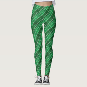 Tartan Swahili Green Plaid Pattern-88675 Leggings