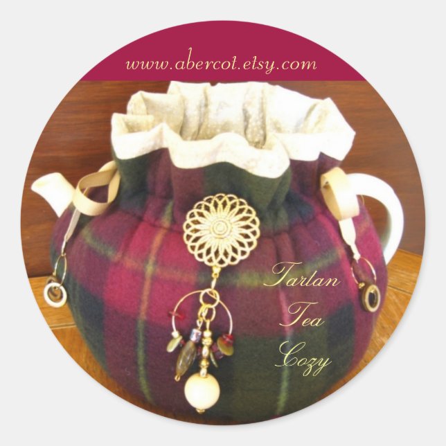 Tartan Tea Cozy Stickers (Front)