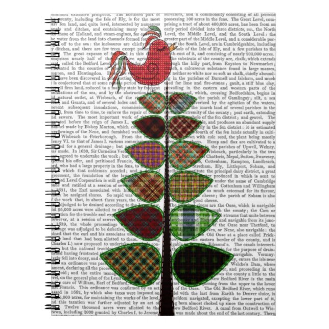 Tartan Tree Illustration Notebook (Front)