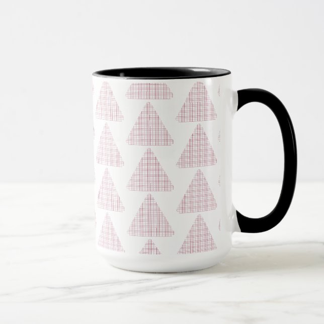 Tartan Triangles Pink Mug (Right)