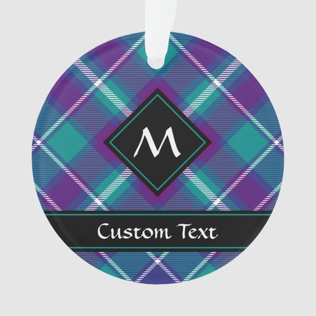 Tartan vert de mer, violet et bleu (devant)