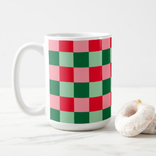 Tartan vert rouge rétro Plaid Christmas Mug