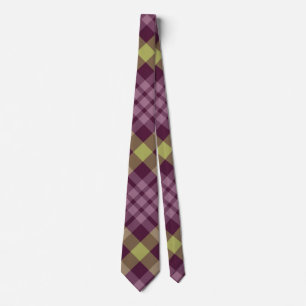 Tartan Violet Coloré Plaid Cravate Pour Hommes Cra