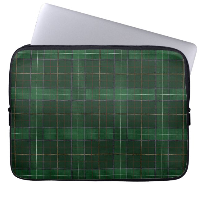 Tartan Walsh Green Pattern Chequered  Laptop Sleeve (Front)