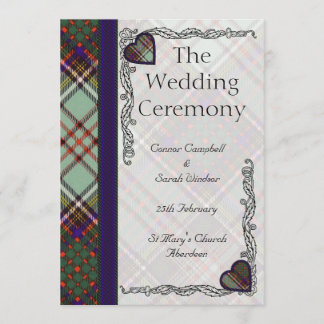 Tartan Wedding program - Anderson