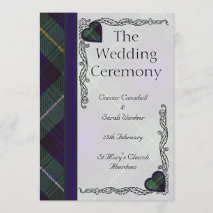 Tartan Wedding program - Campbell of Argyll