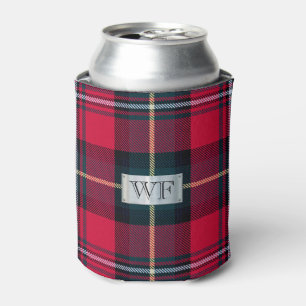 Tartan with (or without) your Initials Can Cooler