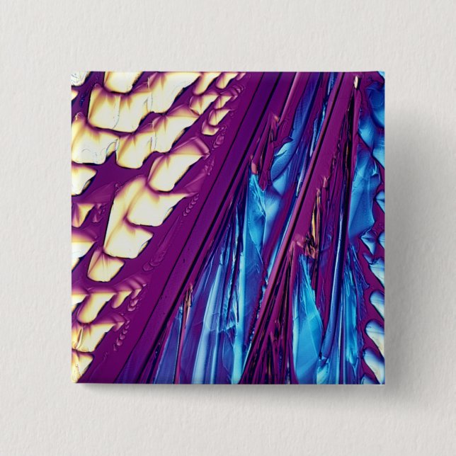 Tartaric Acid Crystals 2 Inch Square Button (Front)