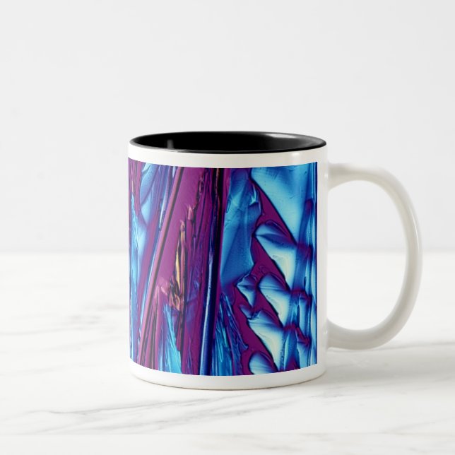 Tartaric Acid Crystals Two-Tone Coffee Mug (Right)