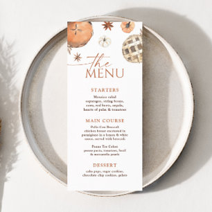 Tarte à croûte, menu Baby shower d'automne 4x9"