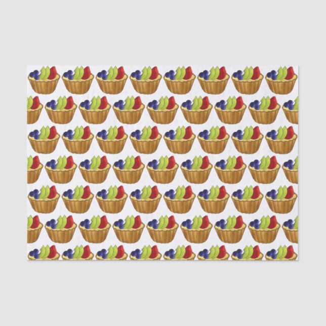 Tarte aux Fruits Fruit Tart Pie French Pastry  Tissue Paper (Front)
