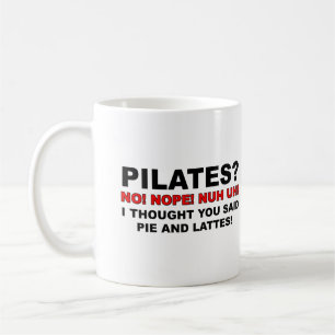 Tarte Pilates et cafés latte Mug drôle