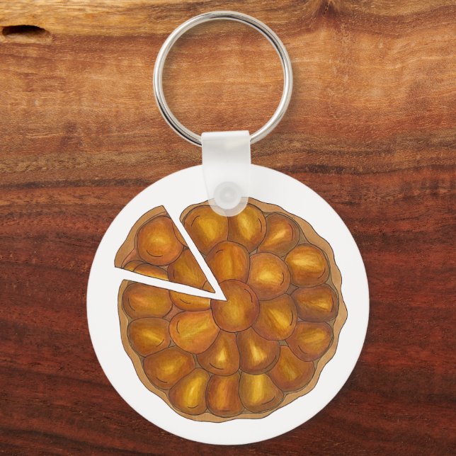 Tarte Tatin French Apple Fruit Tart Pie Pastry Keychain (Front)