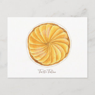 Tarte Tatin watercolor Postcard