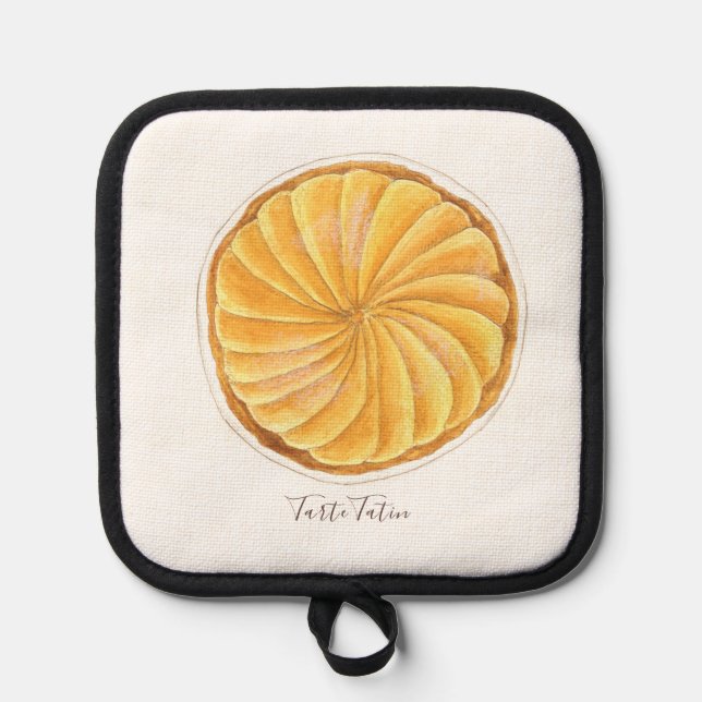 Tarte Tatin watercolor Pot Holder (Front)