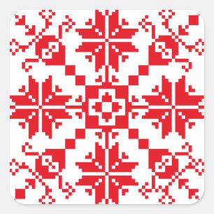 Tartlau Rot Square Sticker