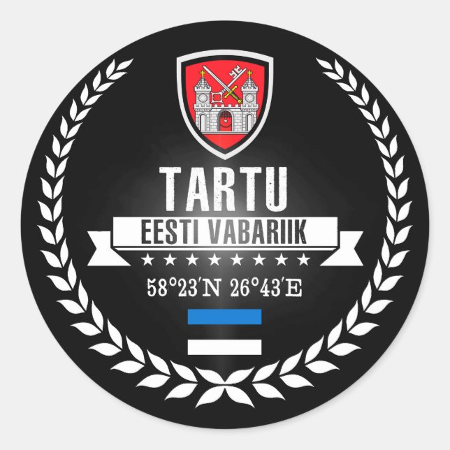 Tartu Classic Round Sticker (Front)