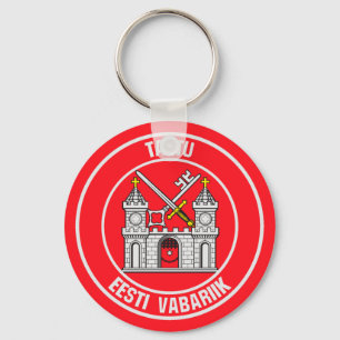 Tartu Round Emblem Keychain