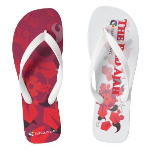 TarValon.Net Mismatched Red Flip Flops