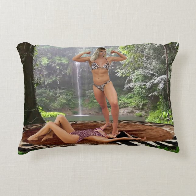 TARZANA’S VICTORY POSE ACCENT PILLOW (Front)