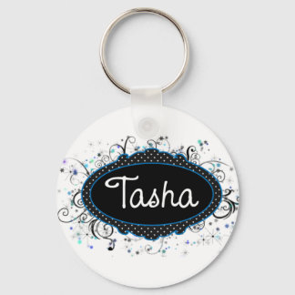Tasha Nameplate Keychain